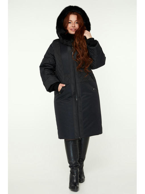 Зимнее пальто с натуральной опушкой