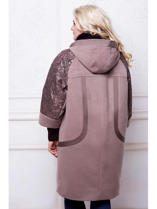 Удлиненное зимнее пальто флок — изображение 4