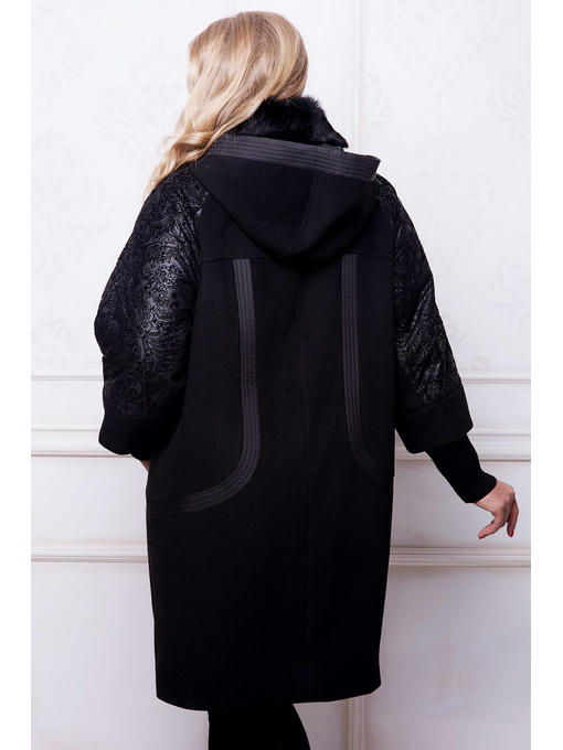 Удлиненное зимнее пальто флок — изображение 6