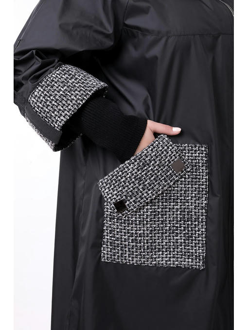 Демисезонный комбинированный плащ — изображение 8