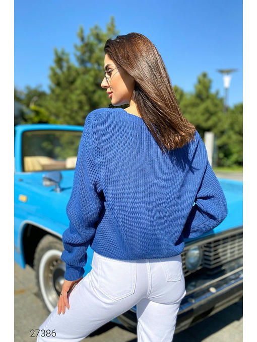 Вязаный кардиган с V-образным вырезом — изображение 4