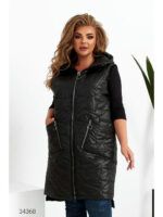 Стеганный жилет с капюшоном