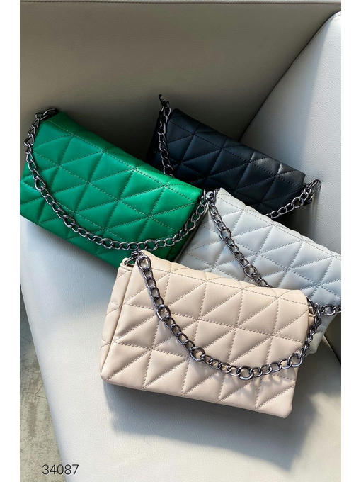 Стеганая сумка с ремнем-цепочкой — изображение 5