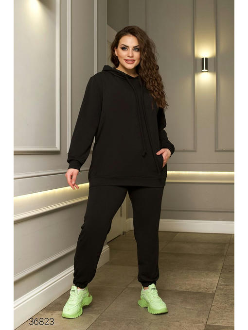 Трикотажный костюм из худи и джоггеров