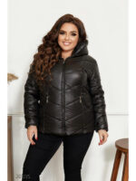 Дутая стеганная куртка с капюшоном