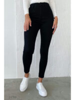 Черные джинсы скинни с завышенной талией