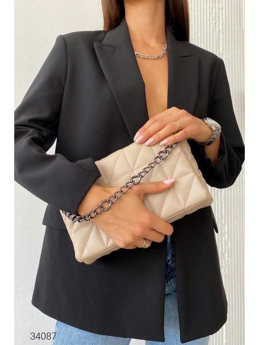 Стеганая сумка с ремнем-цепочкой — изображение 2