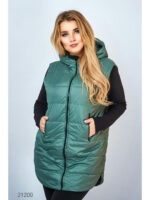 Стеганный жилет с капюшоном