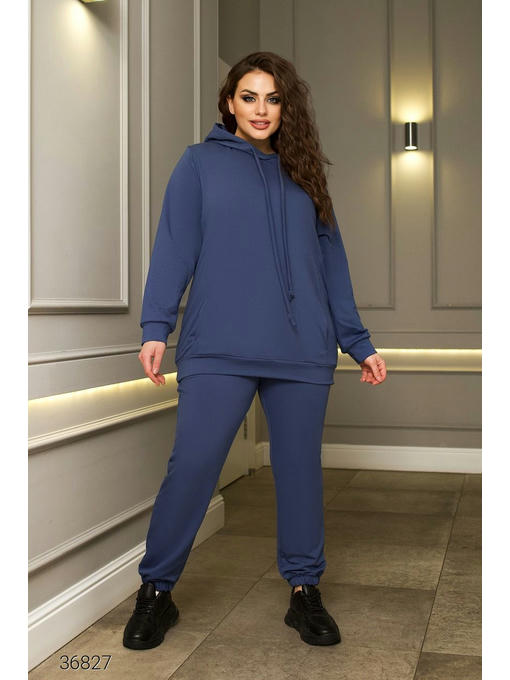 Трикотажный костюм из худи и джоггеров