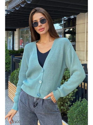 Вязаный кардиган с V-образным вырезом