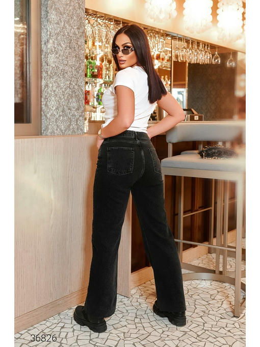 Расклешенные джинсы с завышенной талией — изображение 2