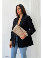 Стеганая сумка с ремнем-цепочкой