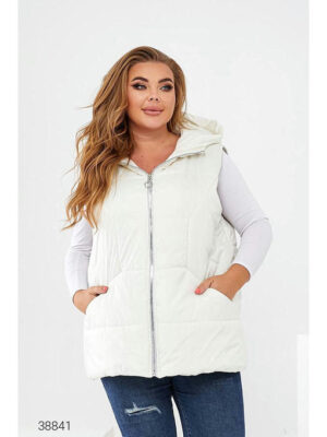 Жилет с капюшоном женский