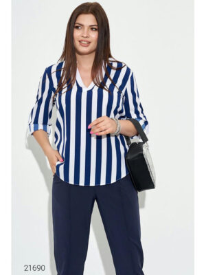 Рубашка с принтом в полоску