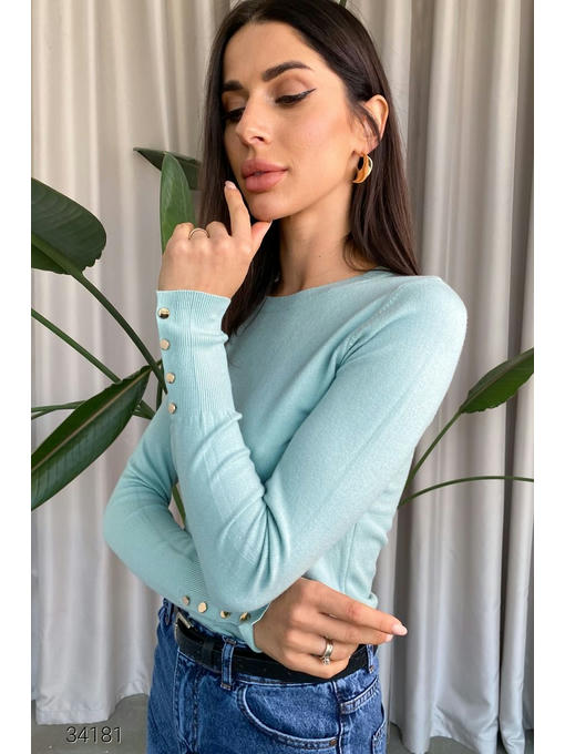 Джемпер с планкой из пуговиц на рукавах — изображение 2