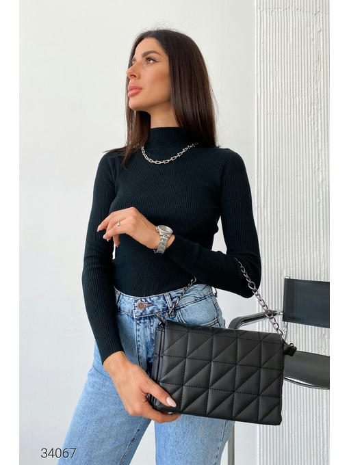 Стеганая сумка с ремнем-цепочкой — изображение 6