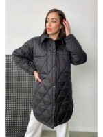 Стеганная куртка с отложным воротом