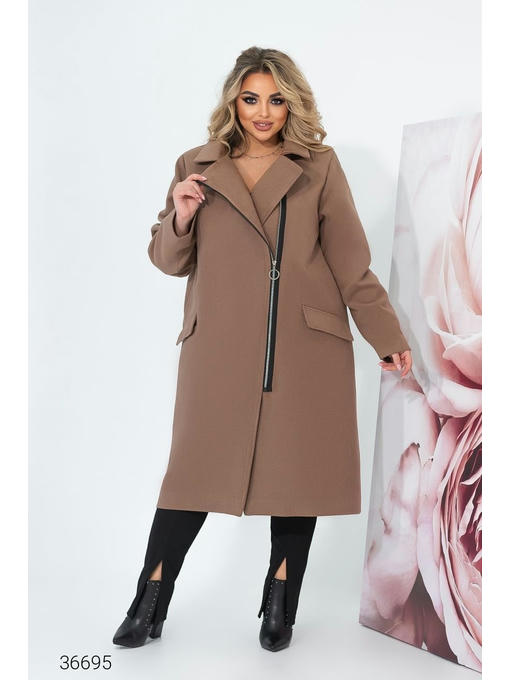 Кашемировое пальто на молнии