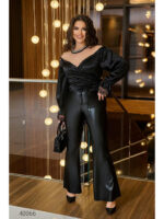 Брюки женские из экокожи