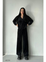 Женский велюровый костюм тройка