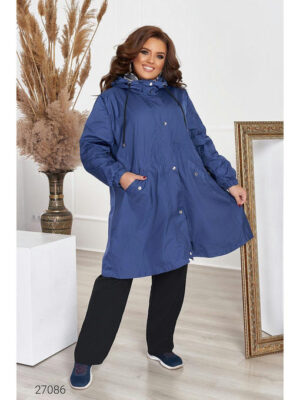 Свободная куртка-ветровка с капюшоном