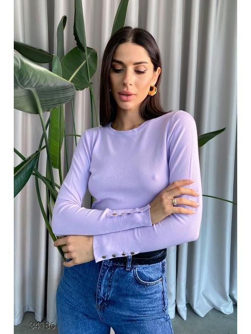 Джемпер с планкой из пуговиц на рукавах — изображение 2