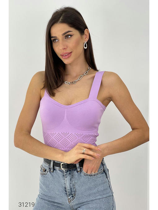 Вязанный боди с перфорацией