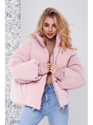 Короткая дутая оверсайз куртка