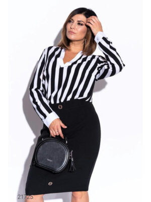 Рубашка с принтом в полоску