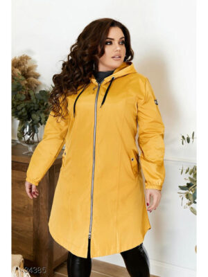 Удлиненная куртка с капюшоном