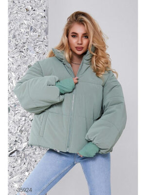 Короткая дутая оверсайз куртка