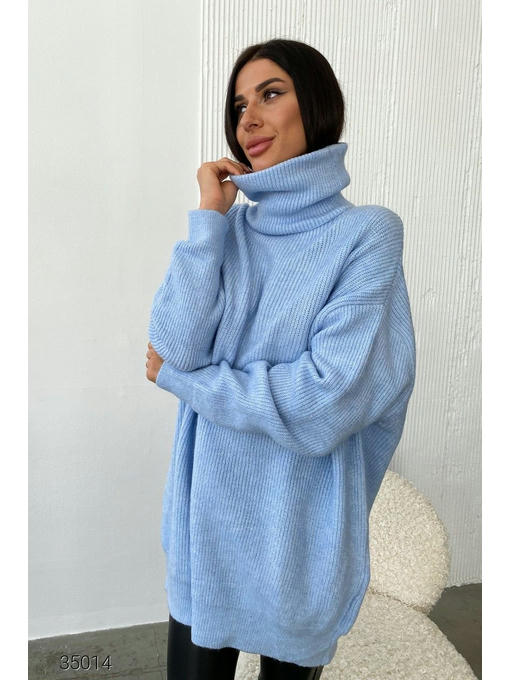 Свитер оверсайз с высоким воротом — изображение 5