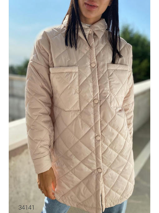 Стеганная куртка с отложным воротом — изображение 2