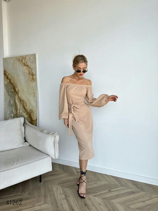 Платье с объемными рукавами — изображение 4