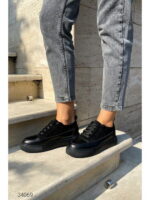 Кеды на высокой подошве из натуральных материалов