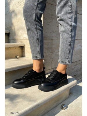 Кеды на высокой подошве из натуральных материалов