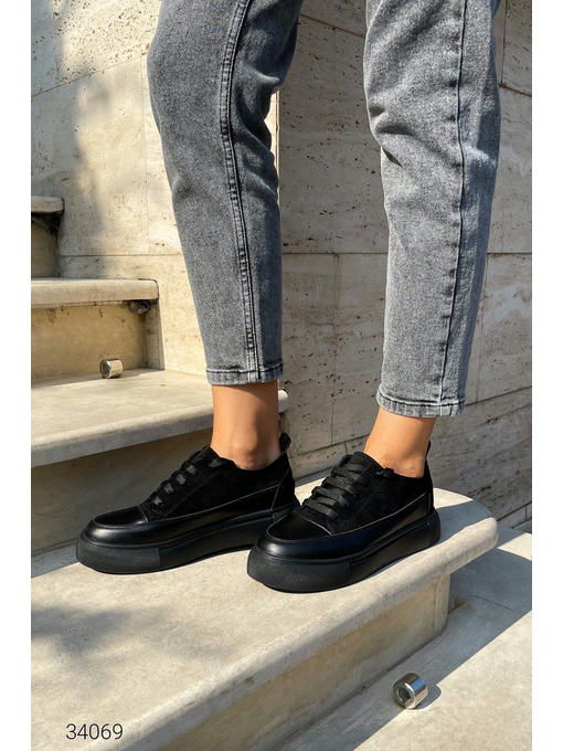 Кеды на высокой подошве из натуральных материалов