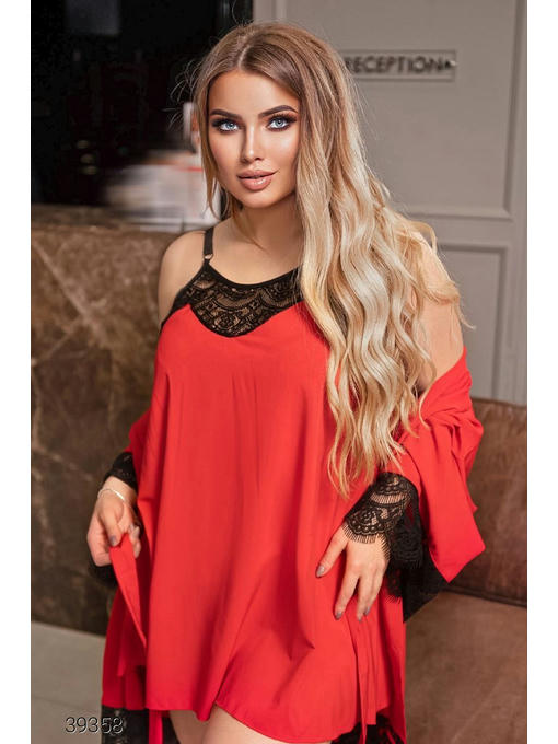 Комплект из ночной сорочки и халата — изображение 2