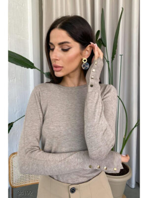 Джемпер с планкой из пуговиц на рукавах