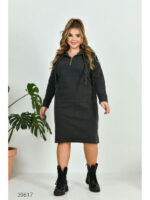 Платье-худи больших размеров