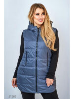 Стеганный жилет с капюшоном