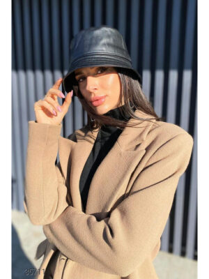 Утепленная панама из искусственной кожи