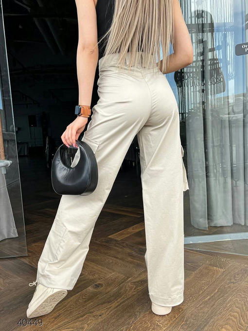 Штаны карго с высокой талией — изображение 8