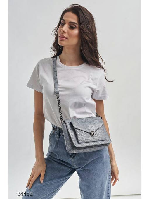 Сумка через плечо с эффектом змеиной кожи — изображение 3