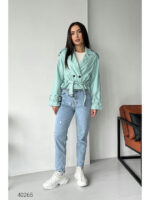 Тренч короткий из экокожи