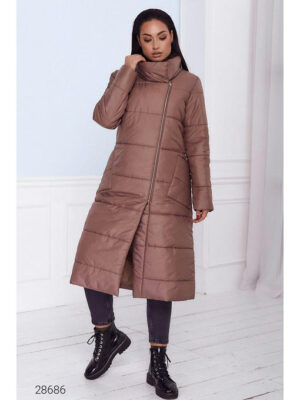 Дутая стёганная куртка с воротом-стойкой