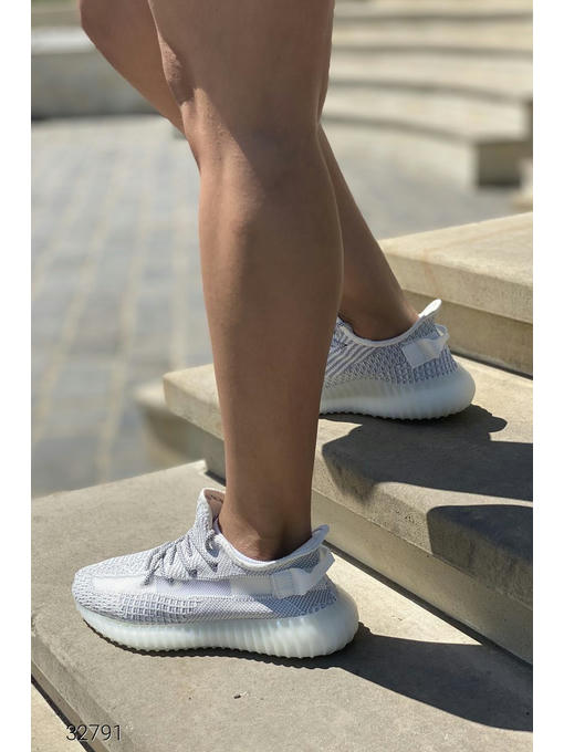 Кроссовки из трикотажа со шнуровкой — изображение 3