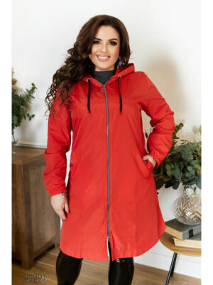 Удлиненная куртка с капюшоном