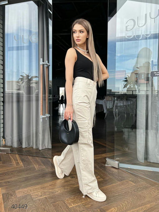 Штаны карго с высокой талией — изображение 2