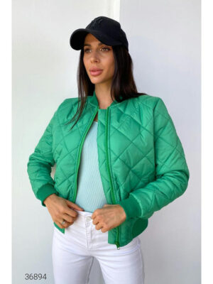 Стёганый бомбер с застёжкой на молнию